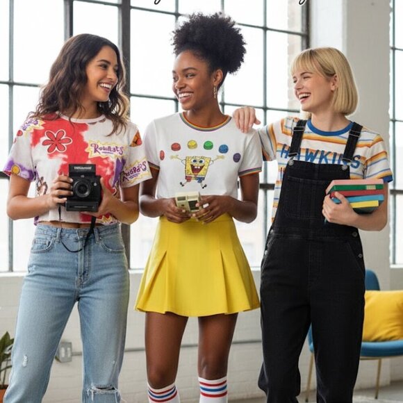 Nickelodeon Tops - 3-for-1 Graphic Tee Bundle! Rugrats, Stranger Things, & Spongebob Shirt - XS/S/M